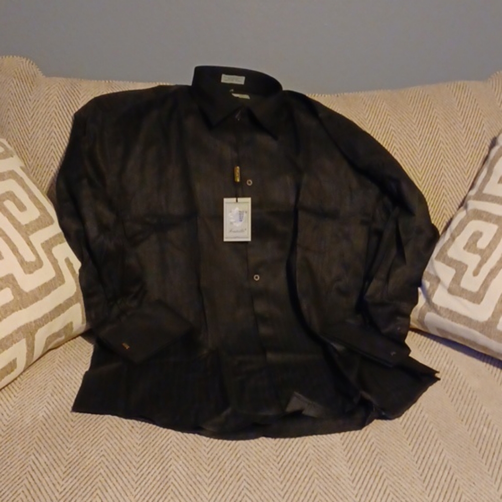 Fratello all black dress shirt